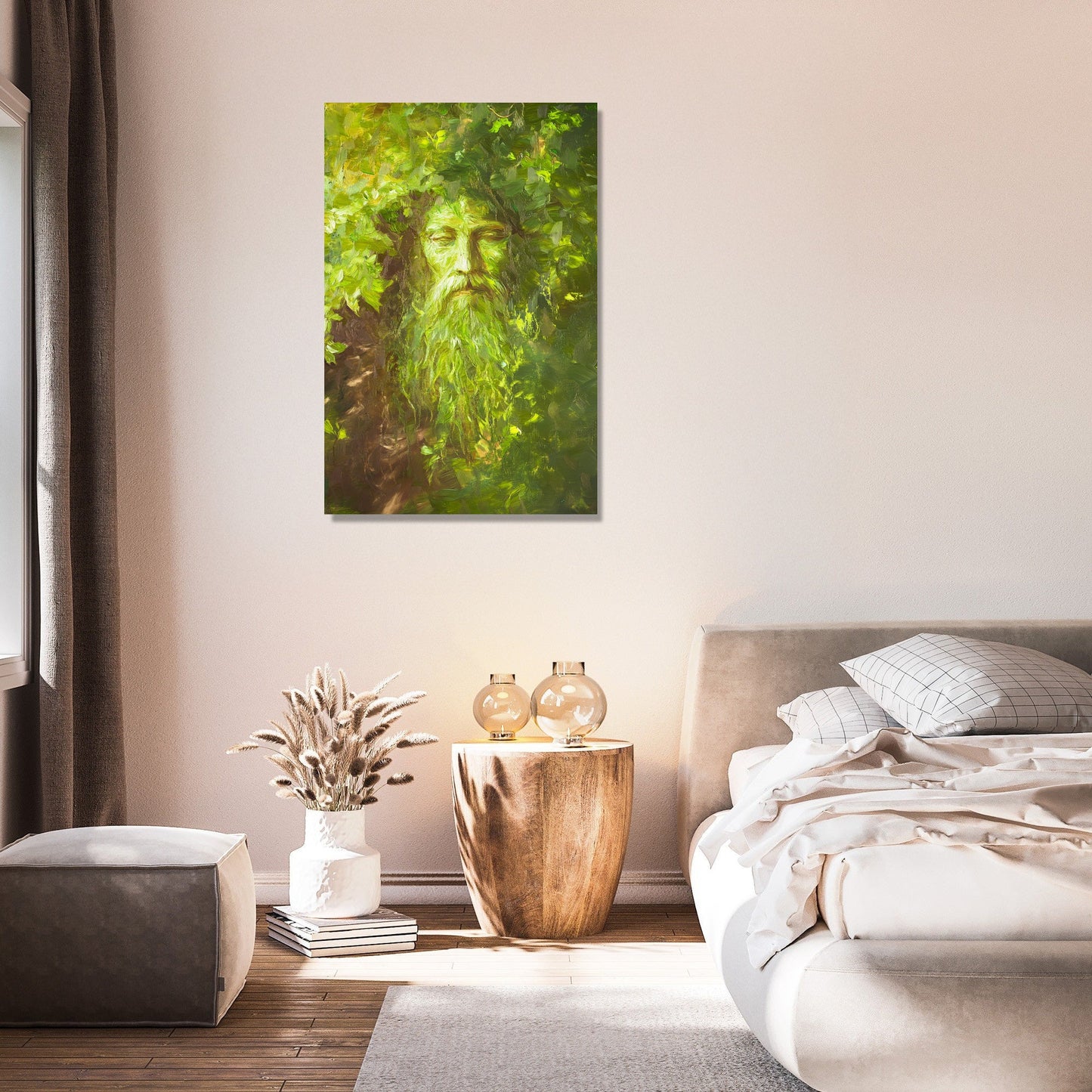 Green Man's Verdant Canvas