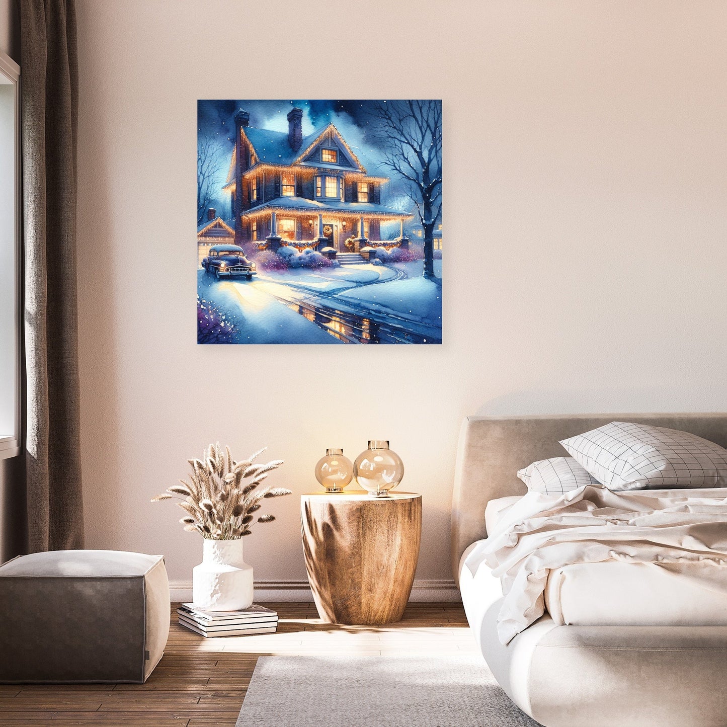 Melancholic Winter Night Canvas