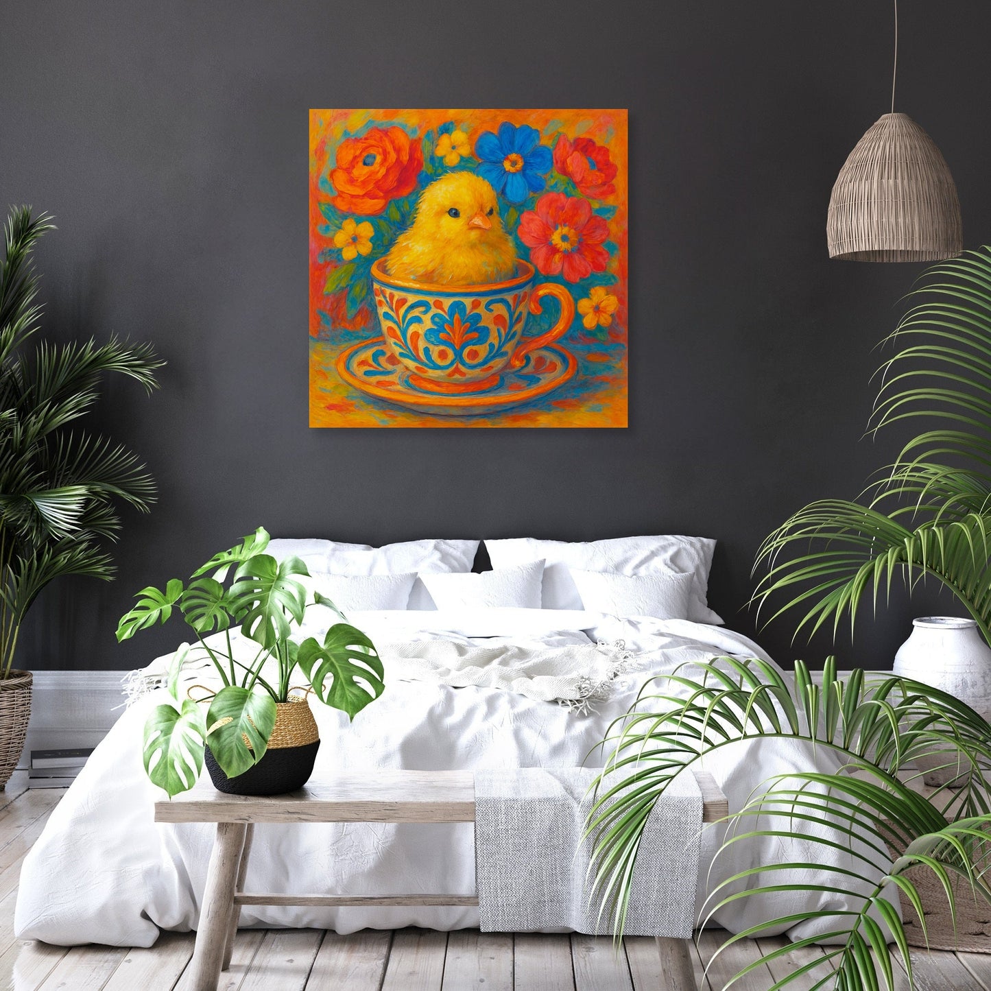 Chick in a Teacup Canvas
