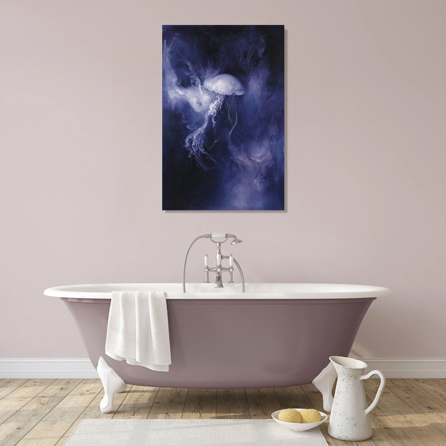 Ethereal Jellyfish Elegance Canvas
