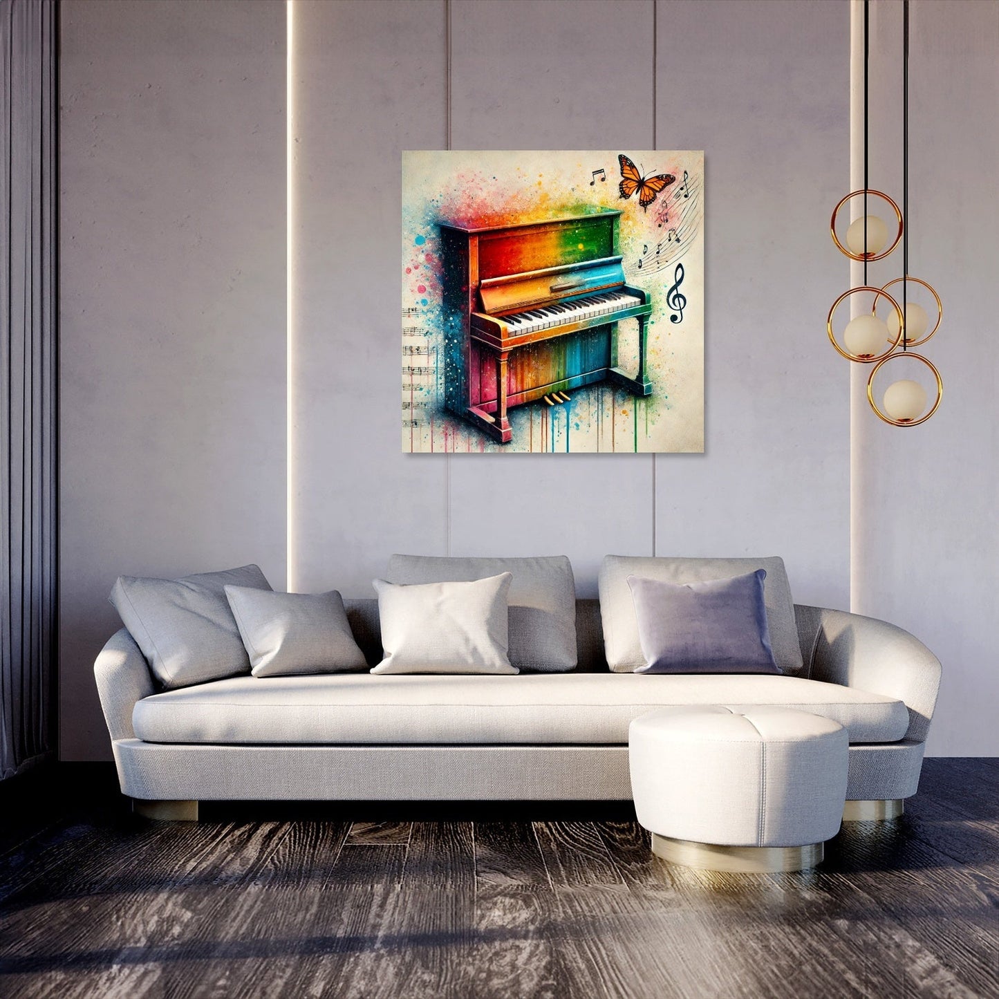 Vibrant Musical Symphony Canvas