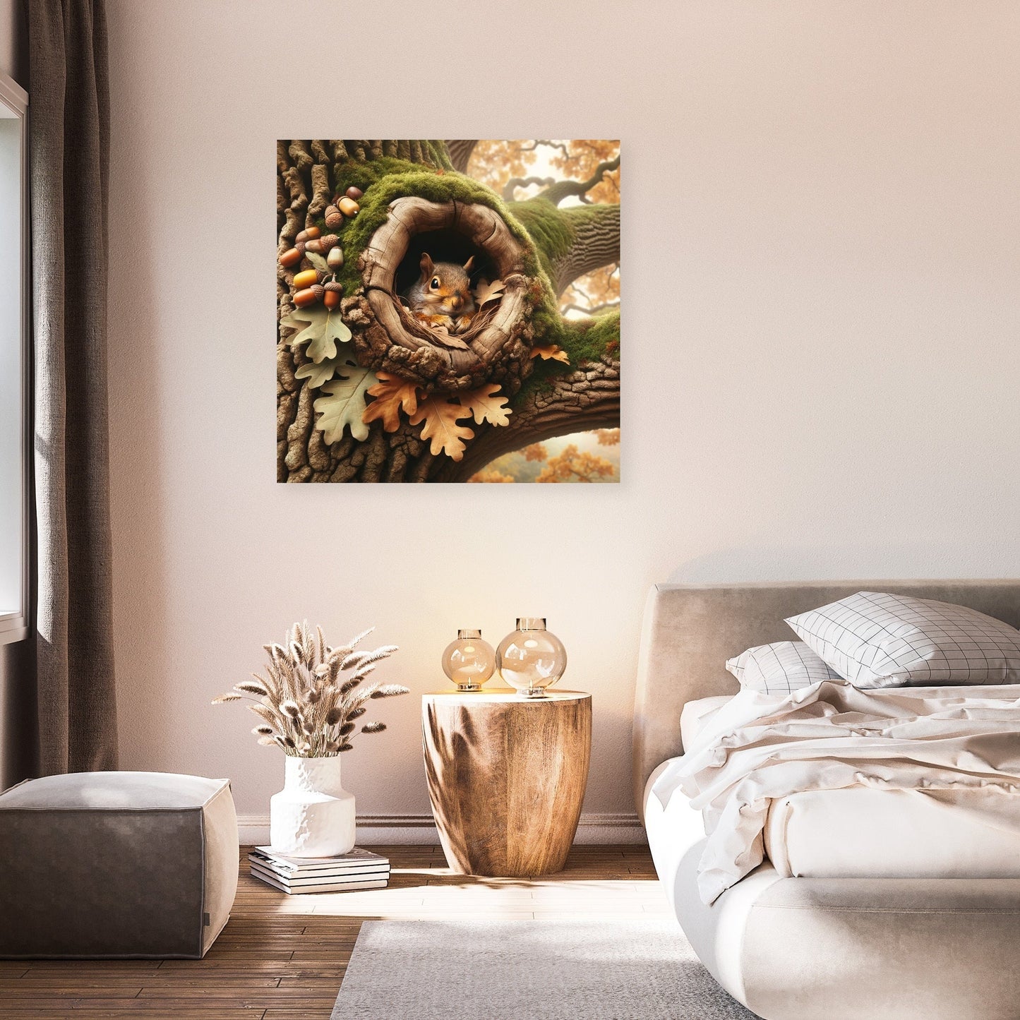 Autumn Squirrel Hollow Canvas