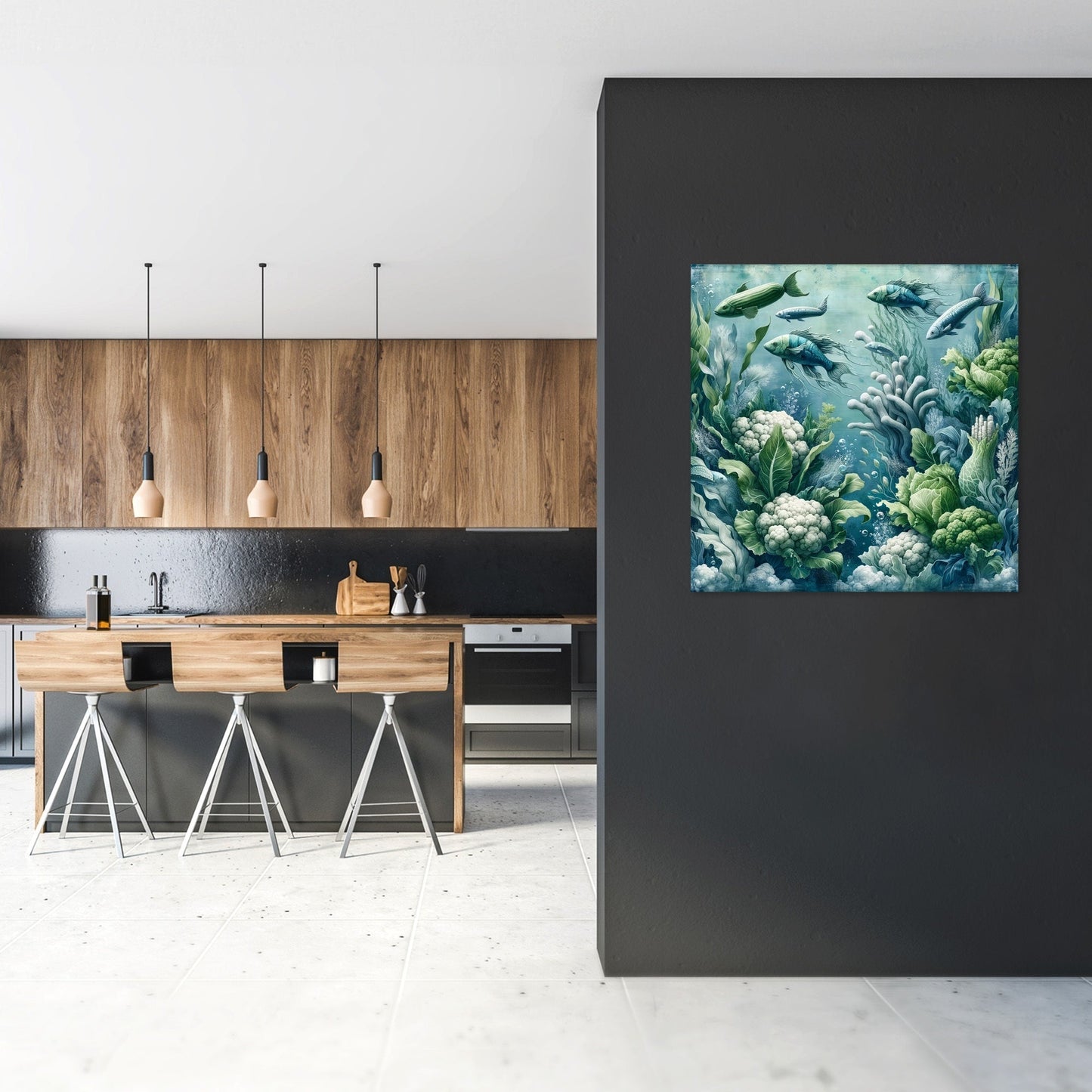 Underwater Veggie Adventure Canvas
