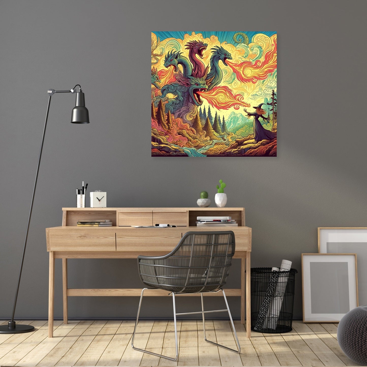 Mythical Fire Duel Canvas