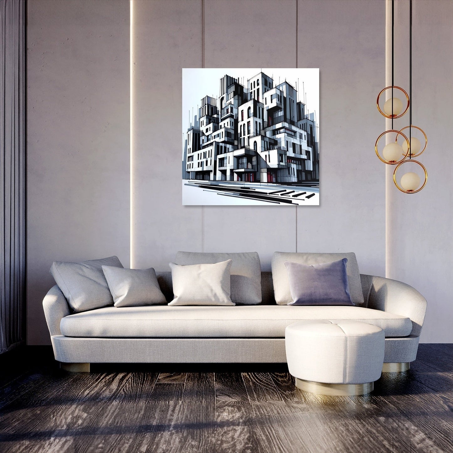 Umeå Nordic Lines Canvas