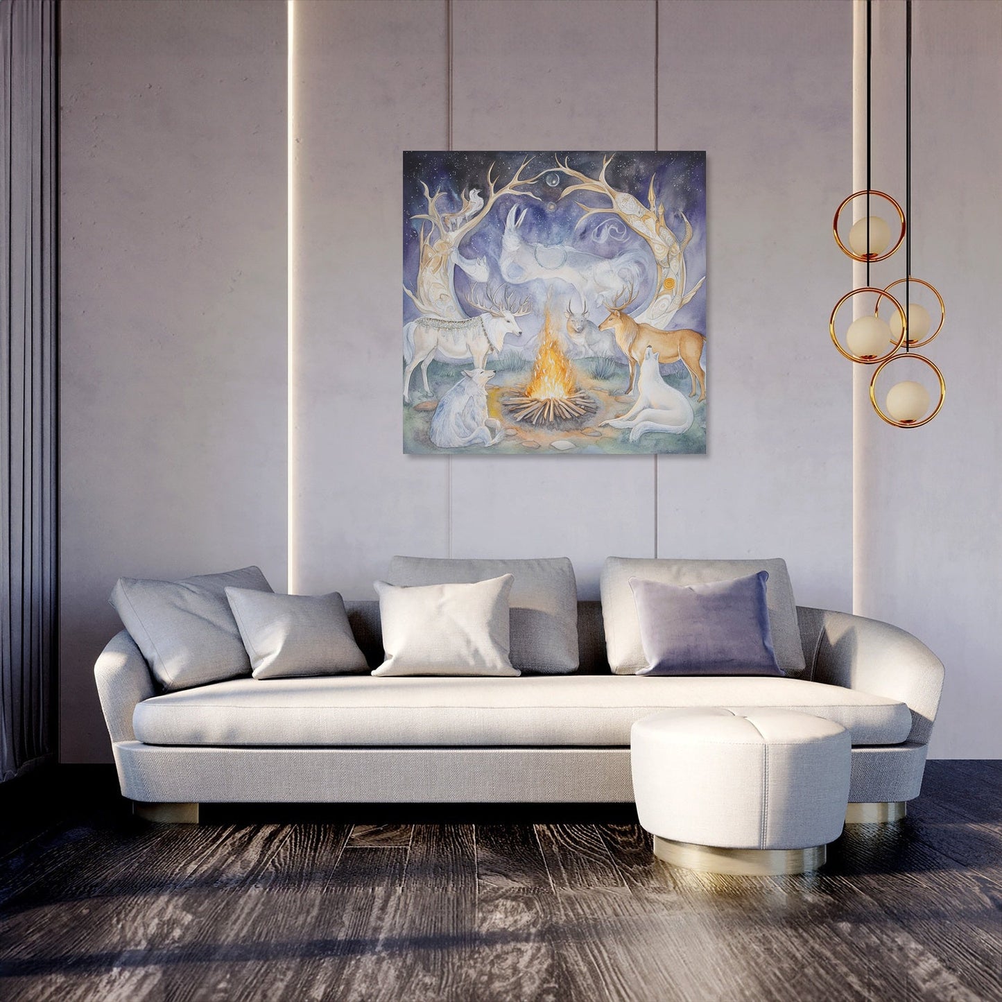 Sacred Animal Fire Canvas
