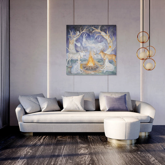 Sacred Animal Fire Canvas