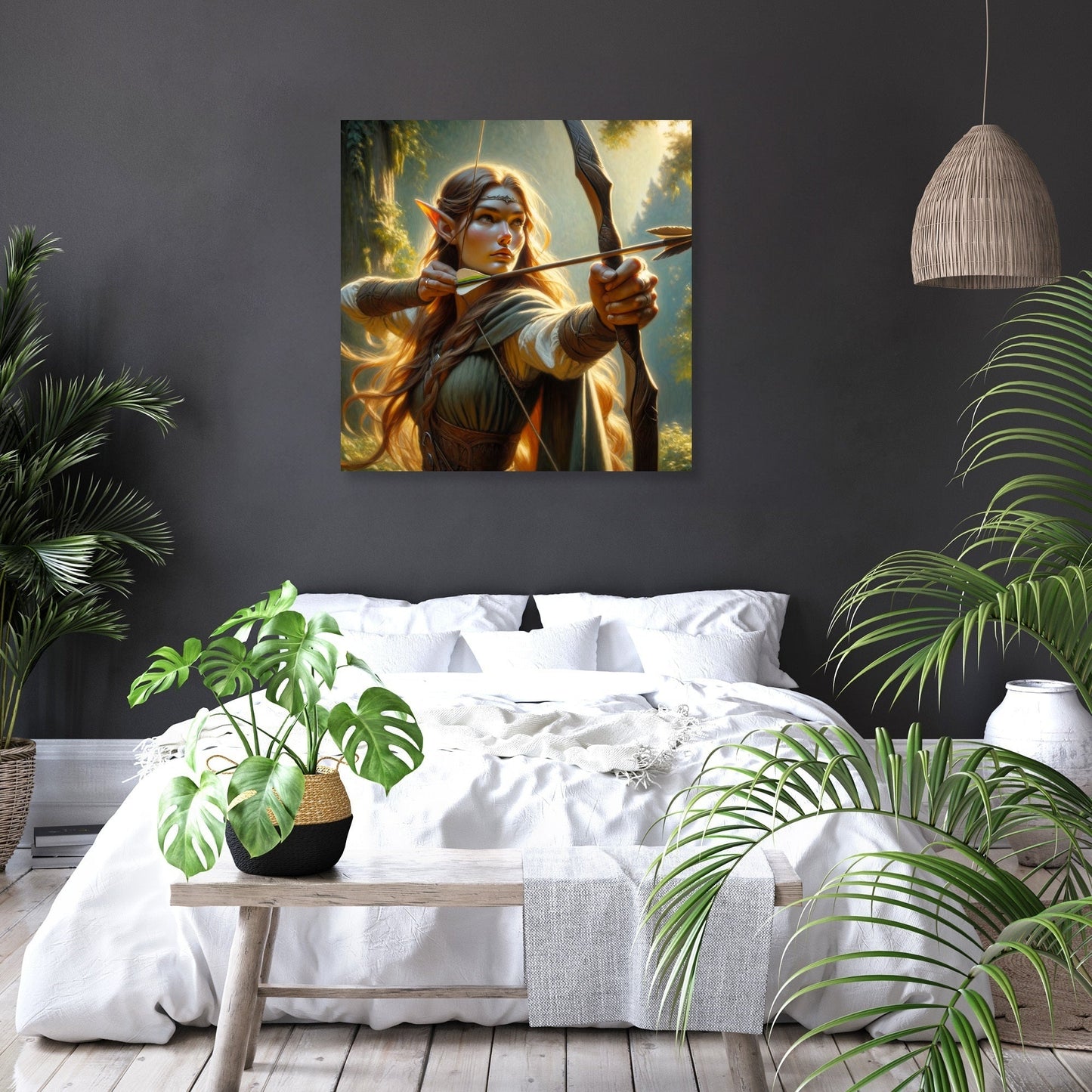 Sunlit Archer Elf Canvas