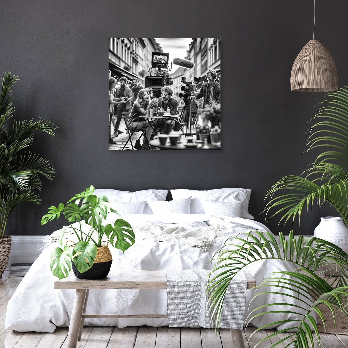 City Romance Scene Canvas