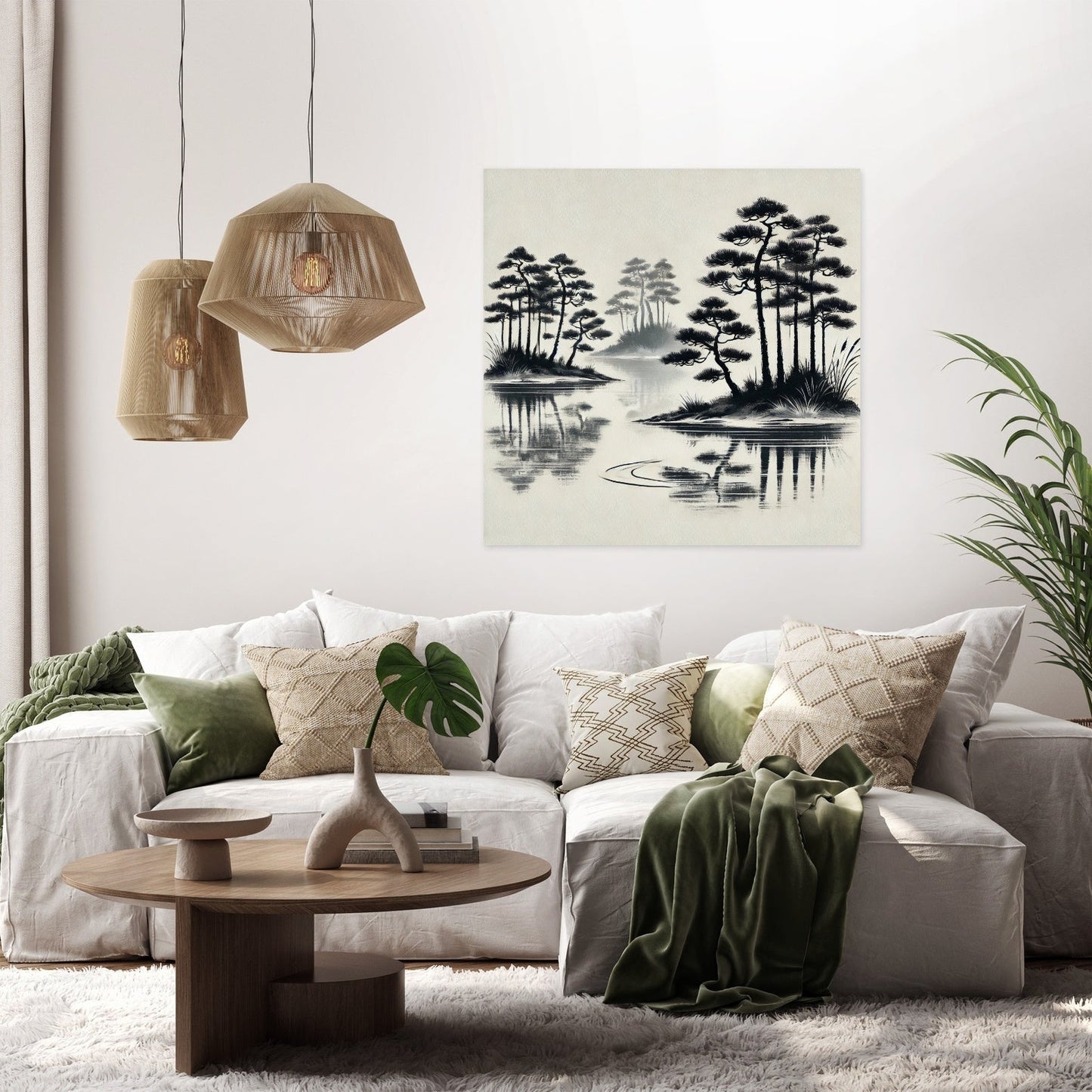 Sumi-e Tranquility Canvas