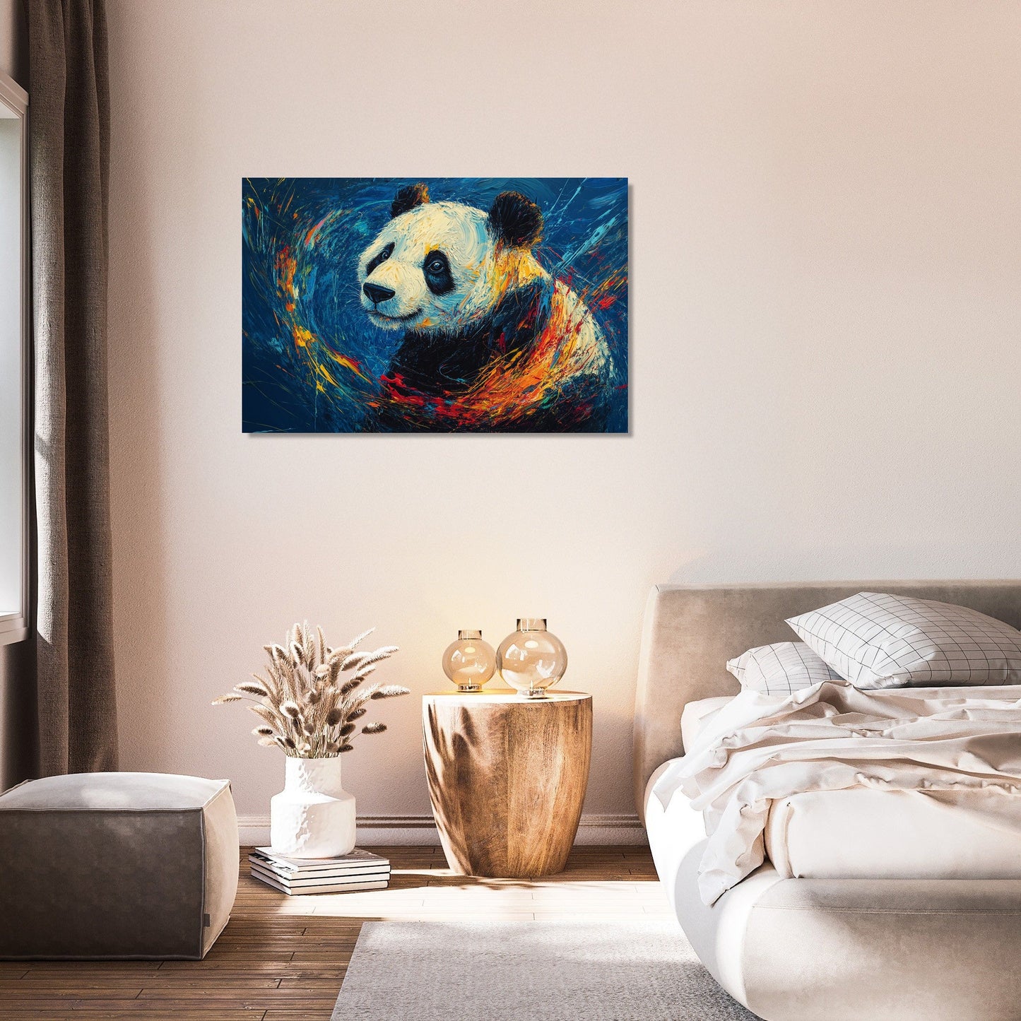 Vivid Panda Canvas