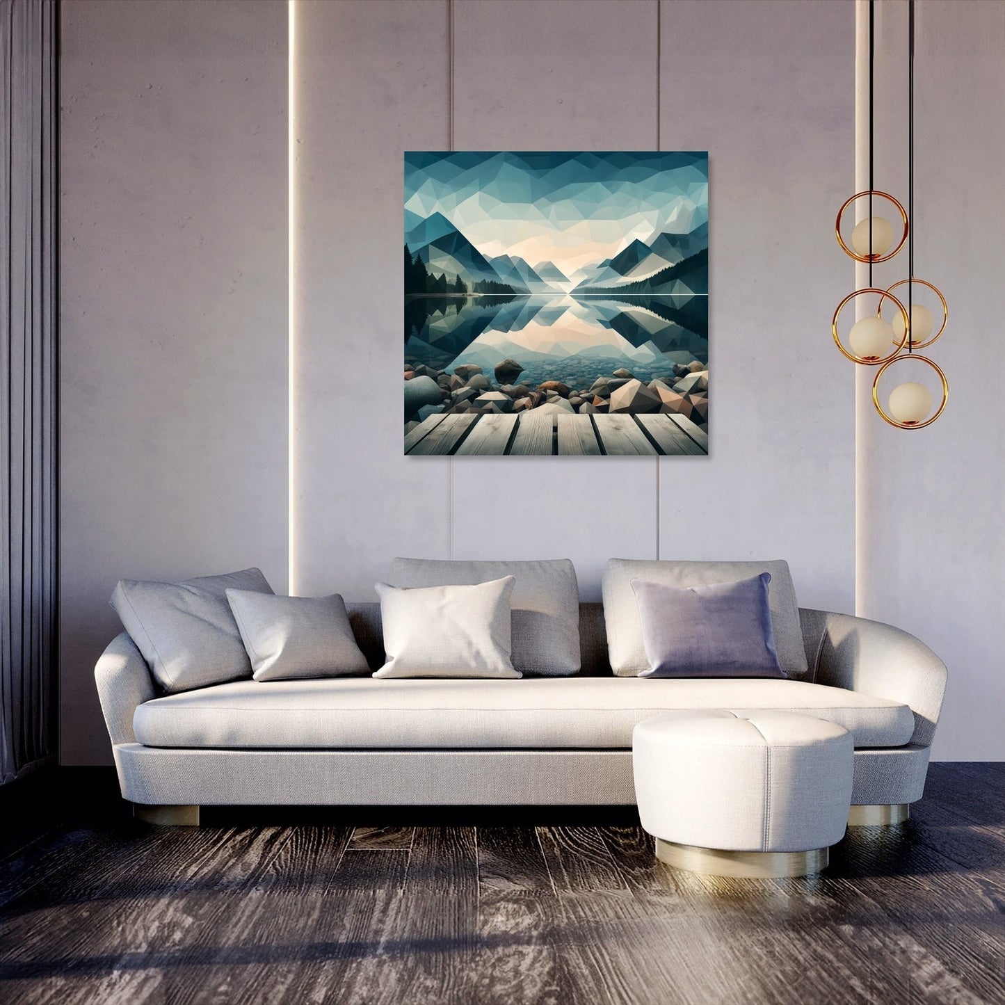 Tranquil Geometry Canvas