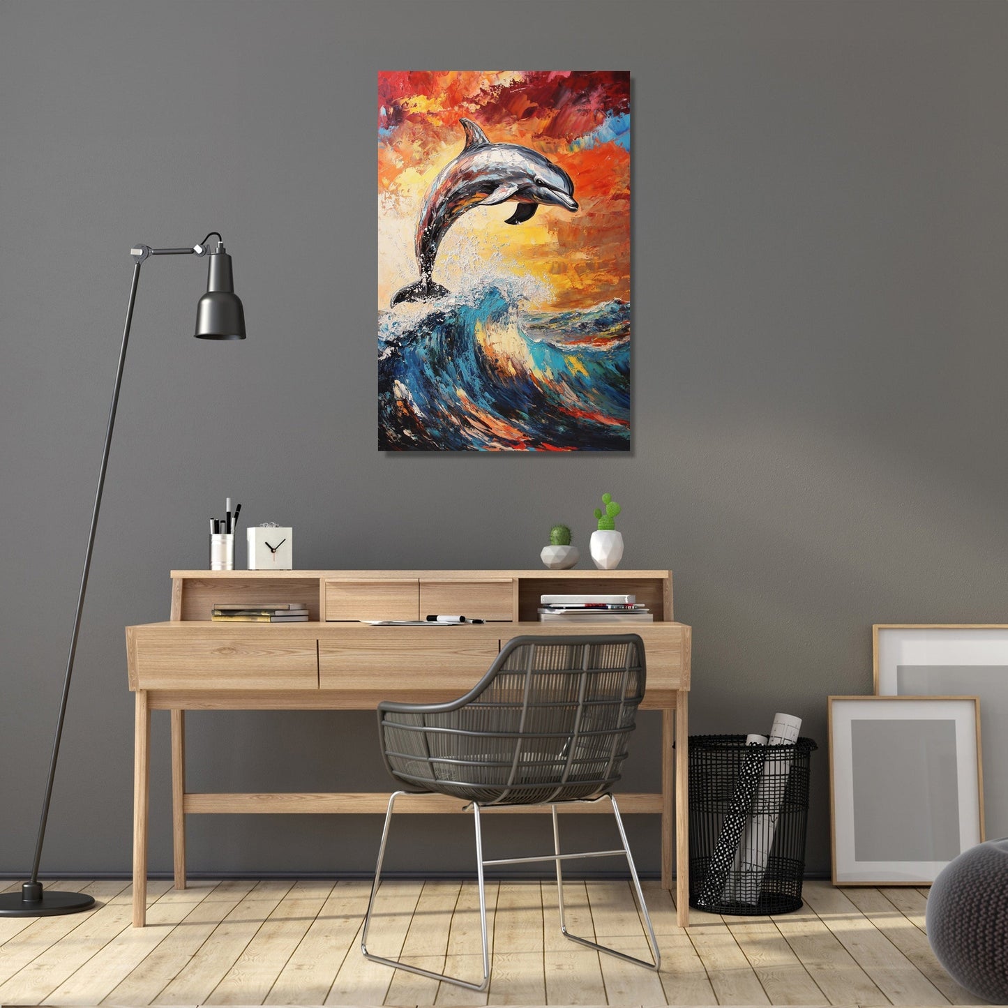 Dolphin's Exultant Leap Canvas