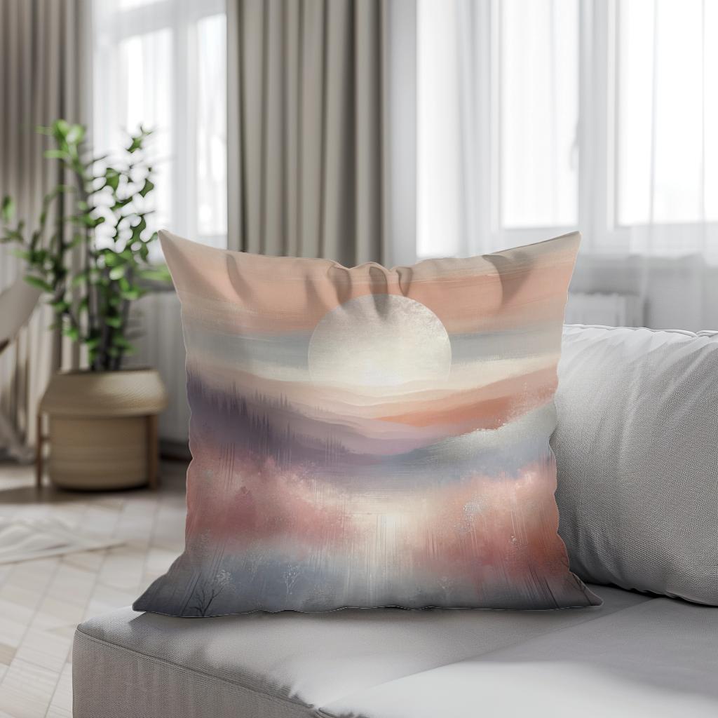 Dawn's Silver Mist Cotton Cushion