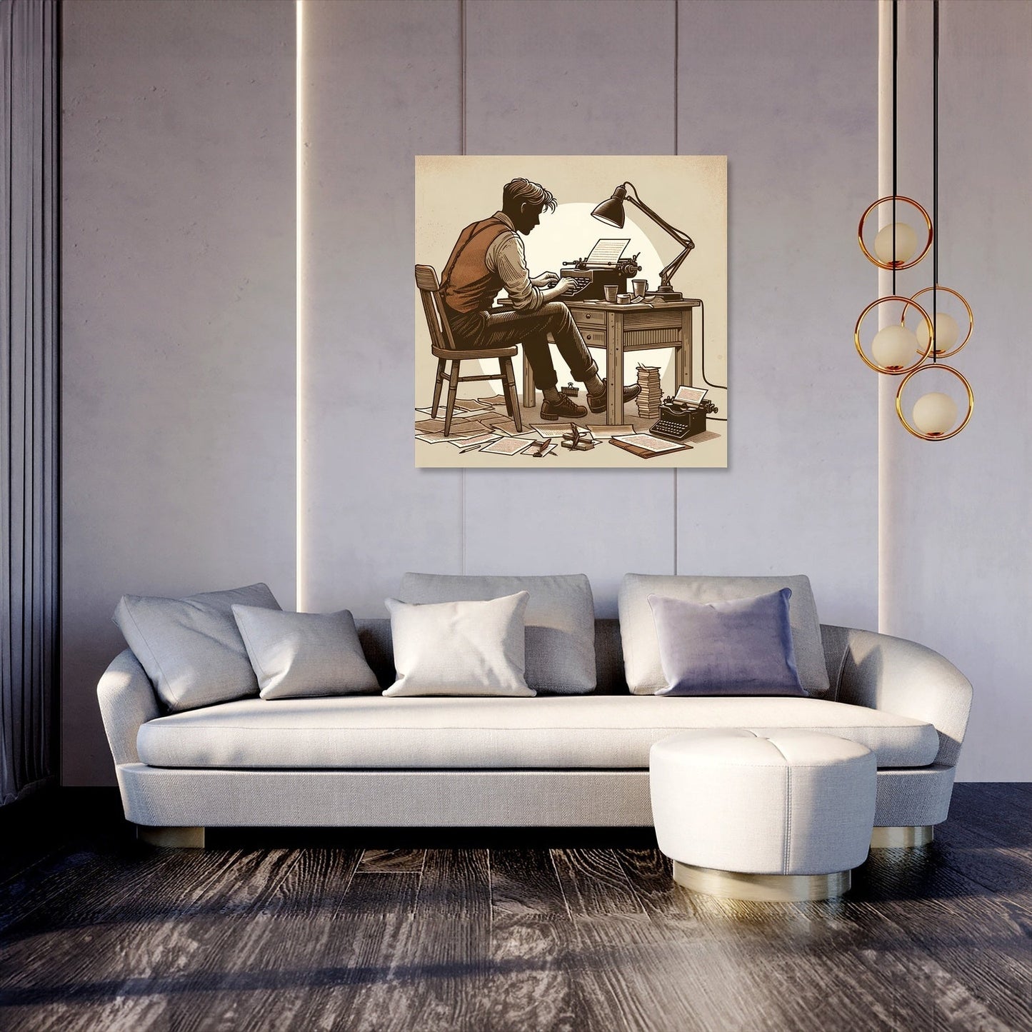 Nostalgic Writer Canvas