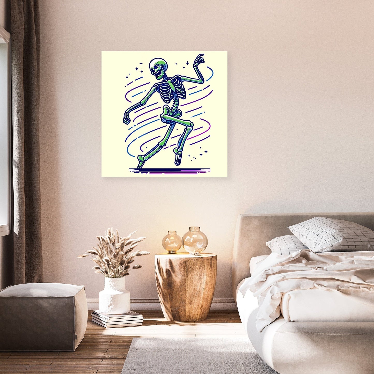 Whimsical Skeleton Canvas
