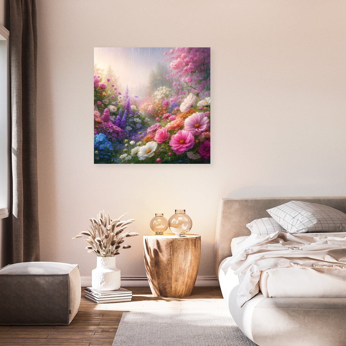 Spring Rain Garden Canvas