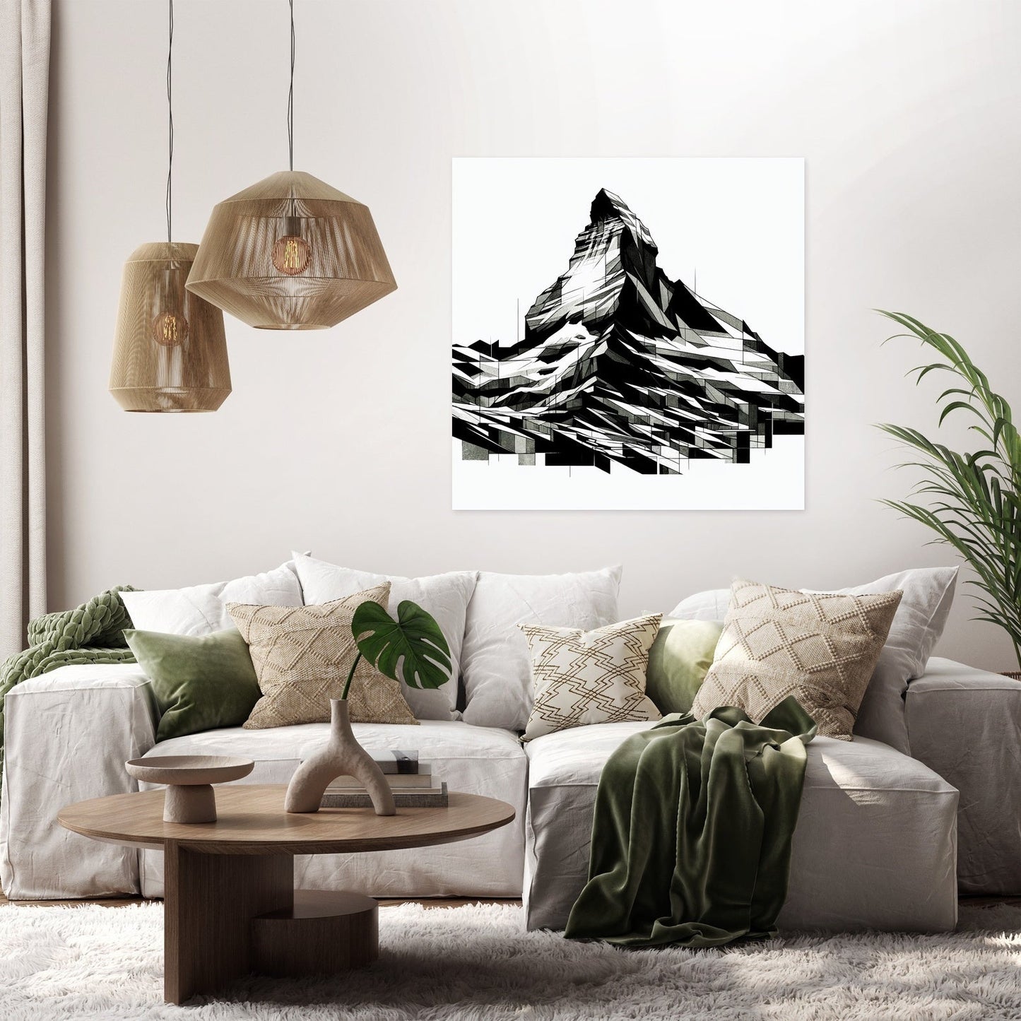 Matterhorn Cubist Shadow Canvas