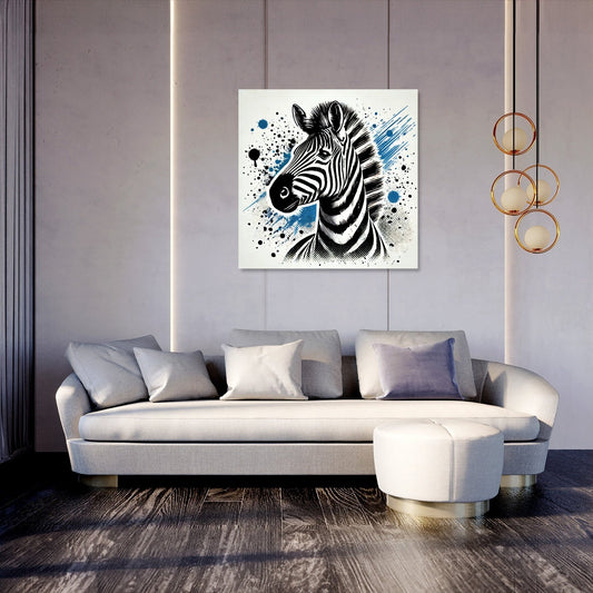 Splatter Zebra Canvas