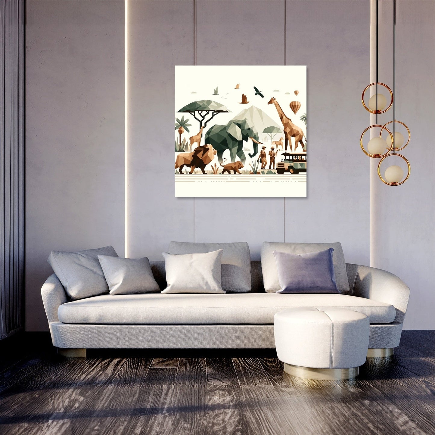 Geometric Safari Canvas