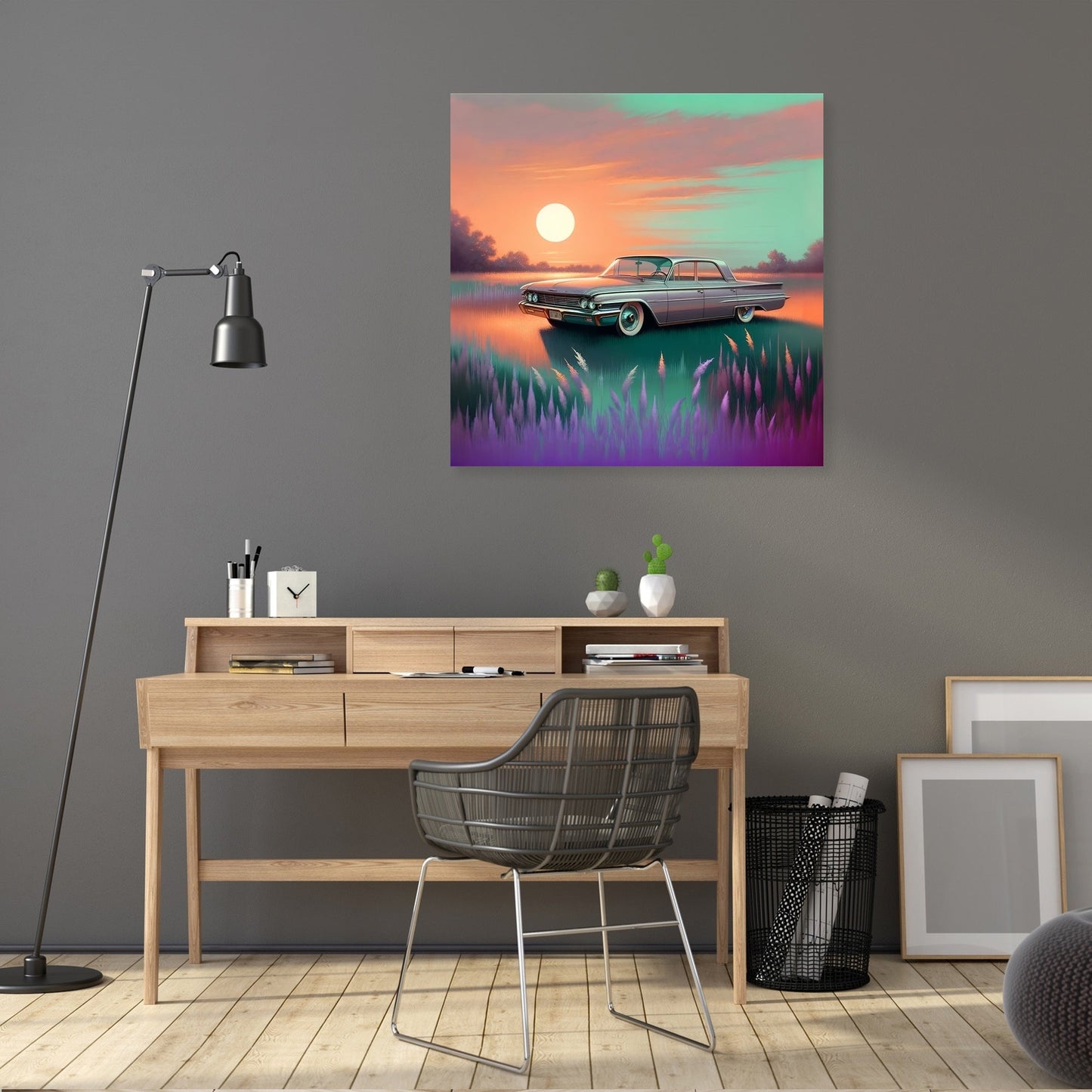 Meadow Sunset Drive Canvas
