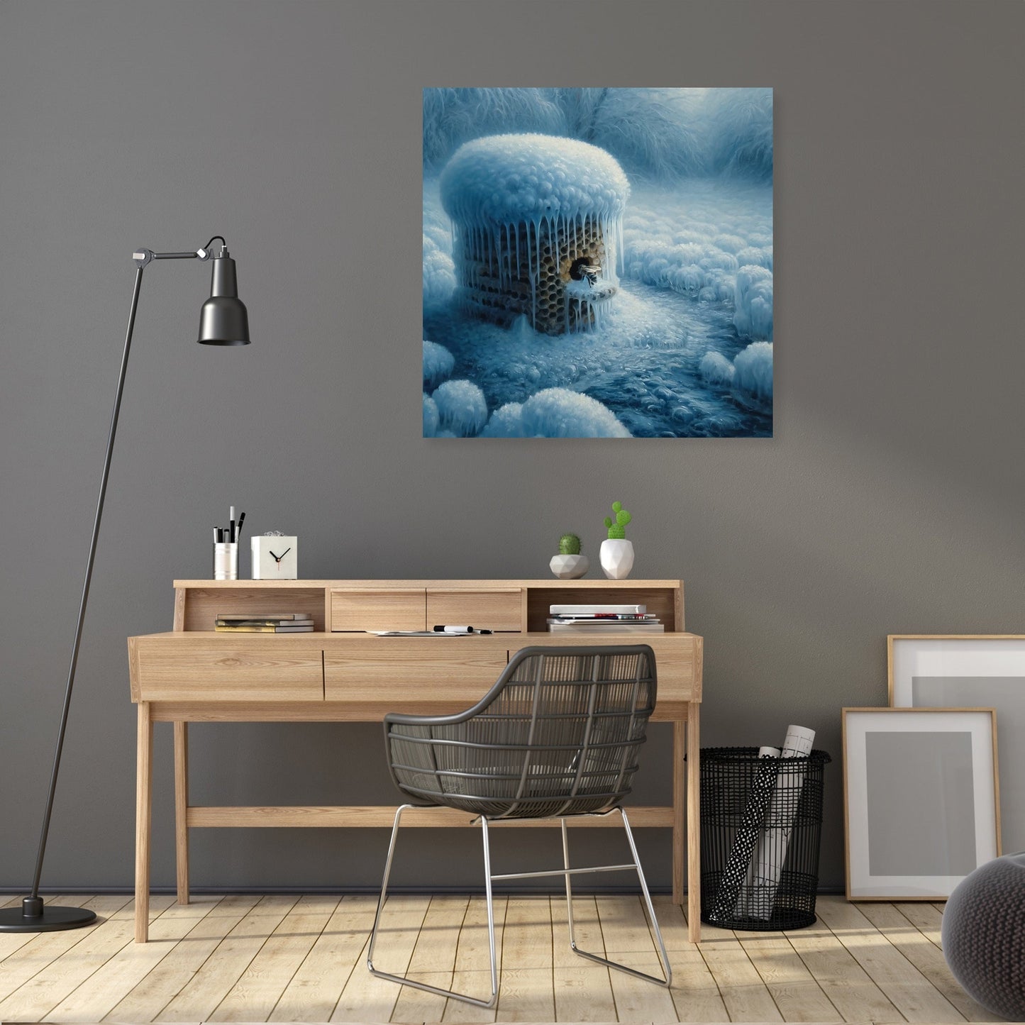 Frozen Hive Bee Canvas