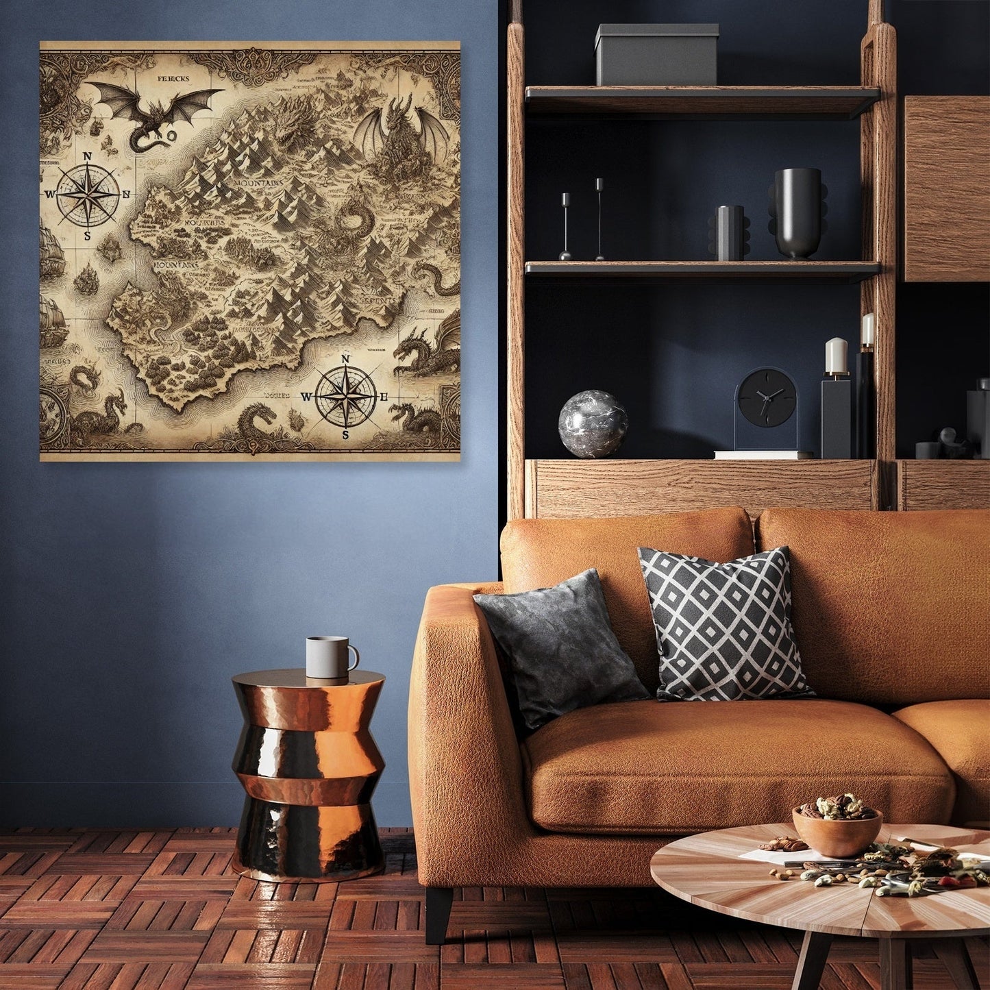 Mystic Monster Map Canvas