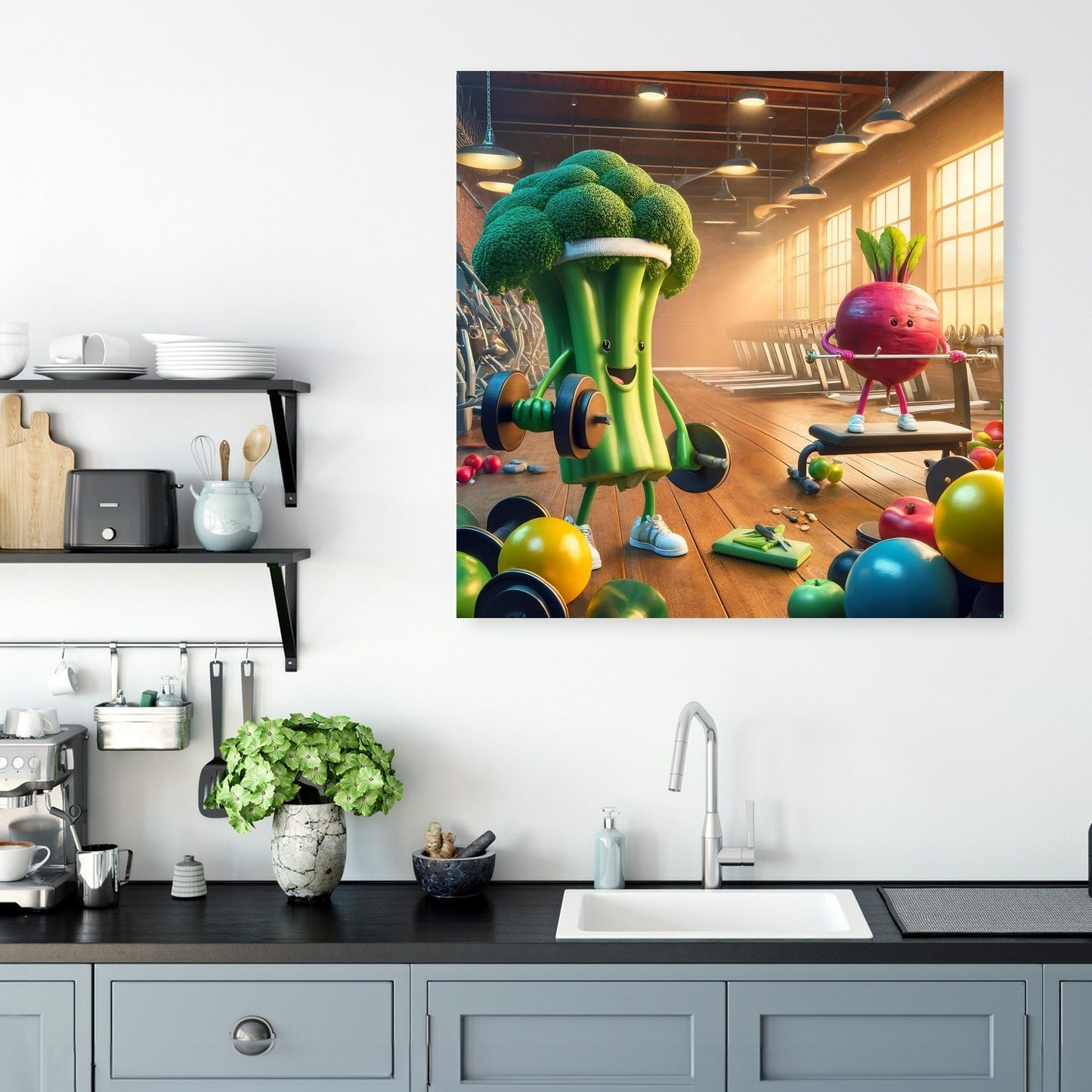 Broccoli's Gym Endeavor Canvas