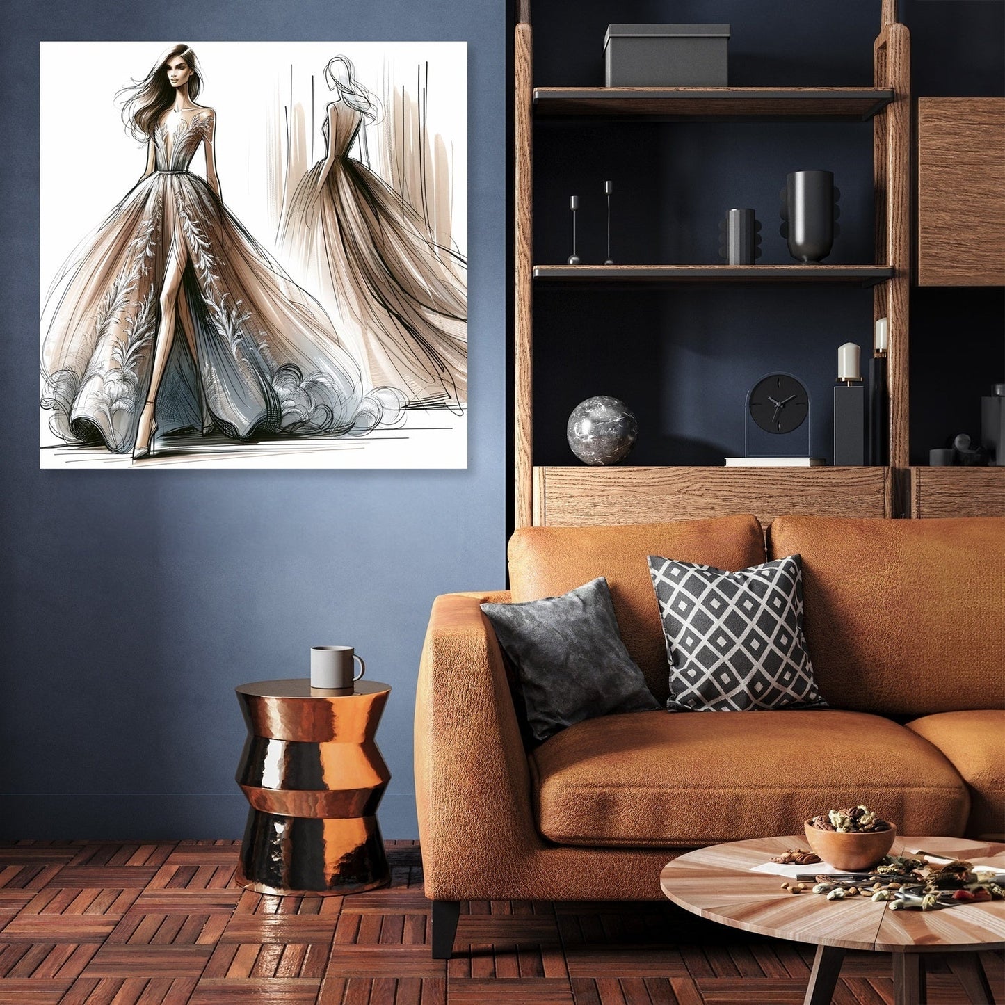 Elegant Runway Model Canvas