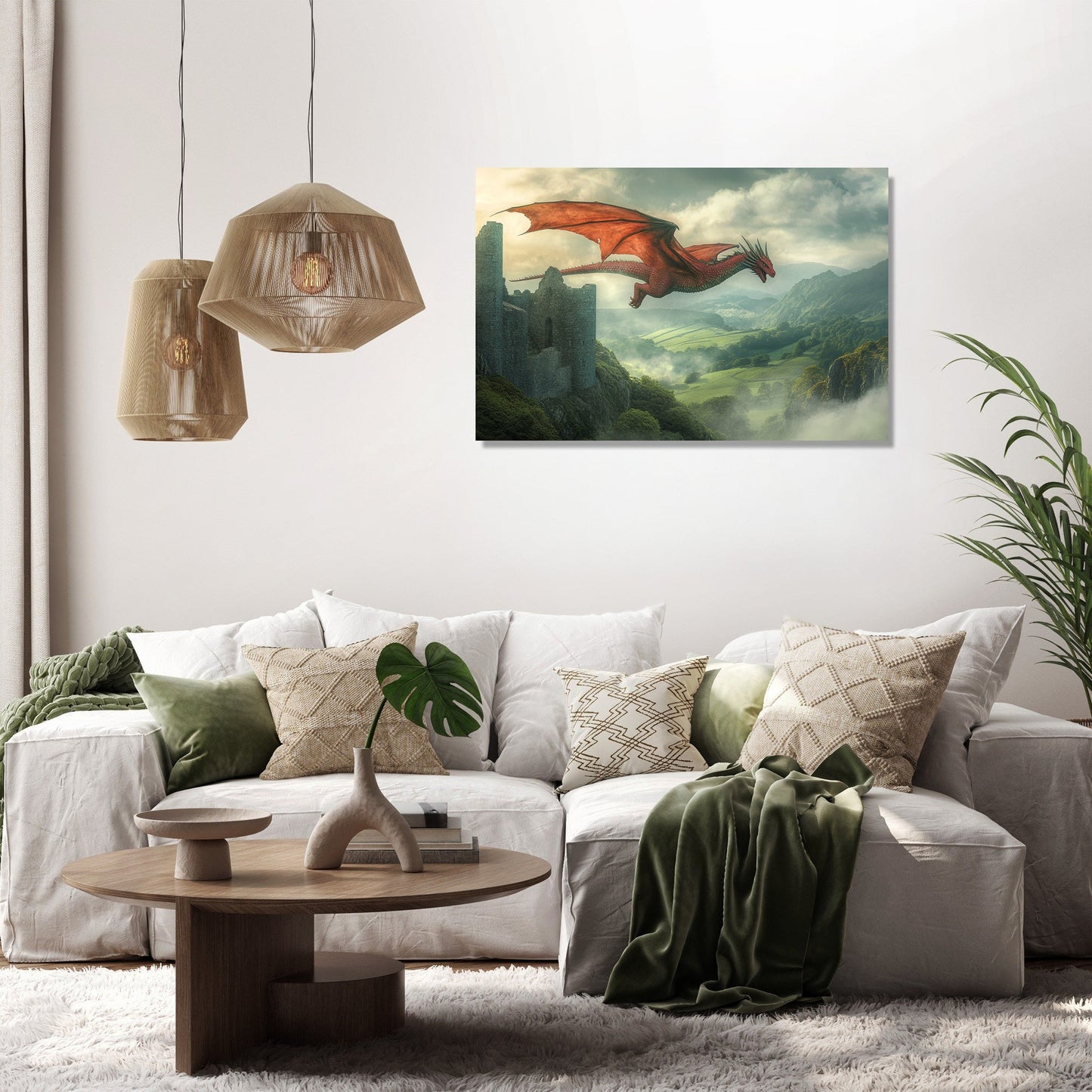 Welsh Dragon Serenity Canvas