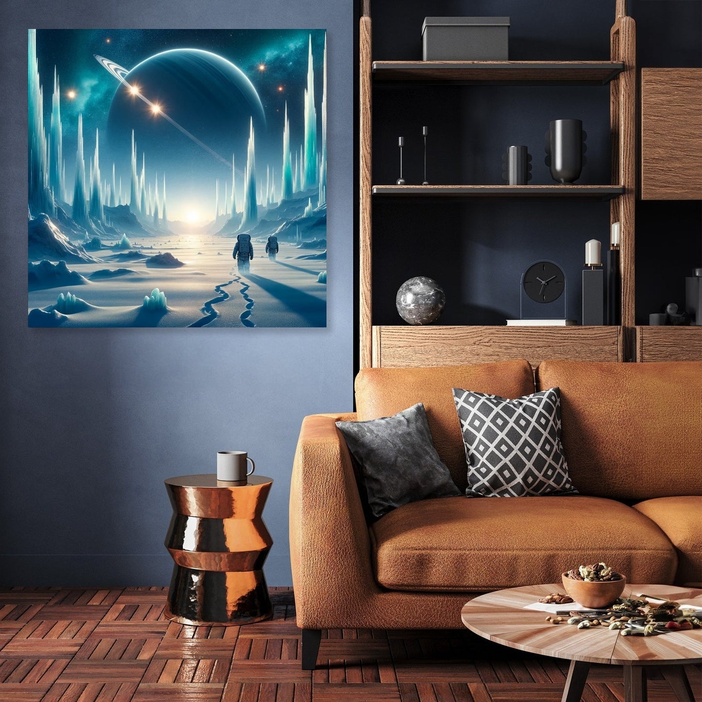 Icy Moon Explorers Canvas