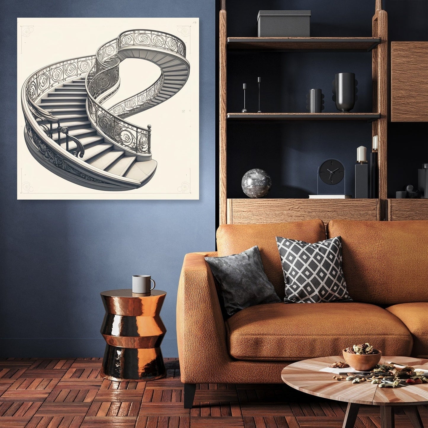 Elegant Spiral Canvas