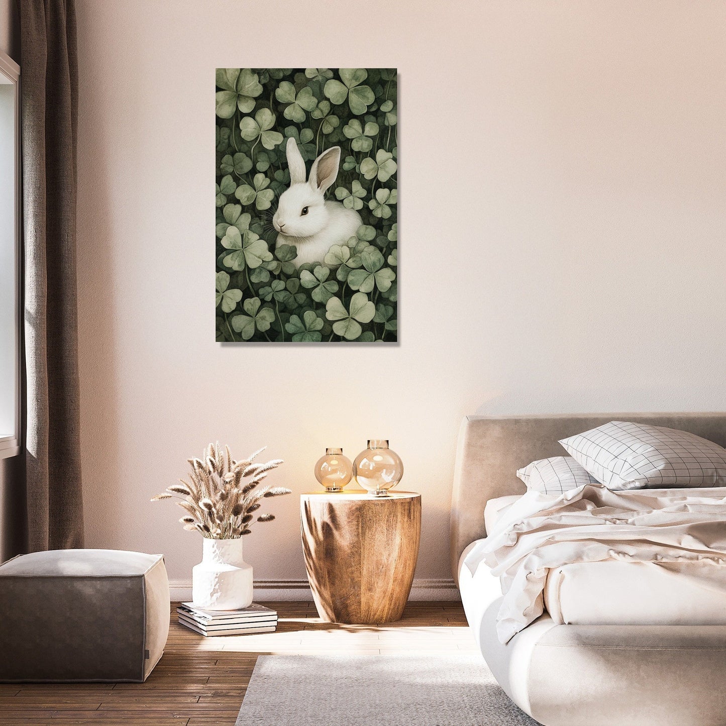 Rabbit in Clover Canvas