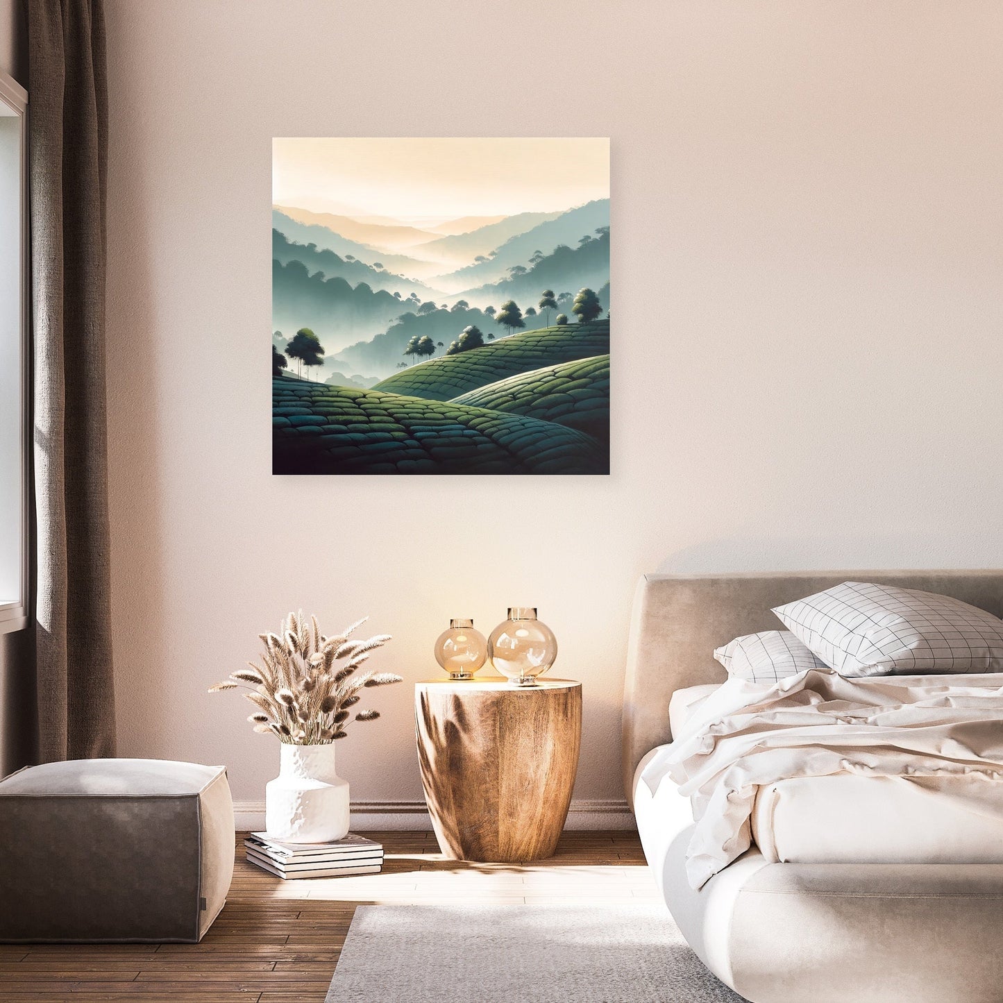 Sylhet Tea Garden Tranquility Canvas