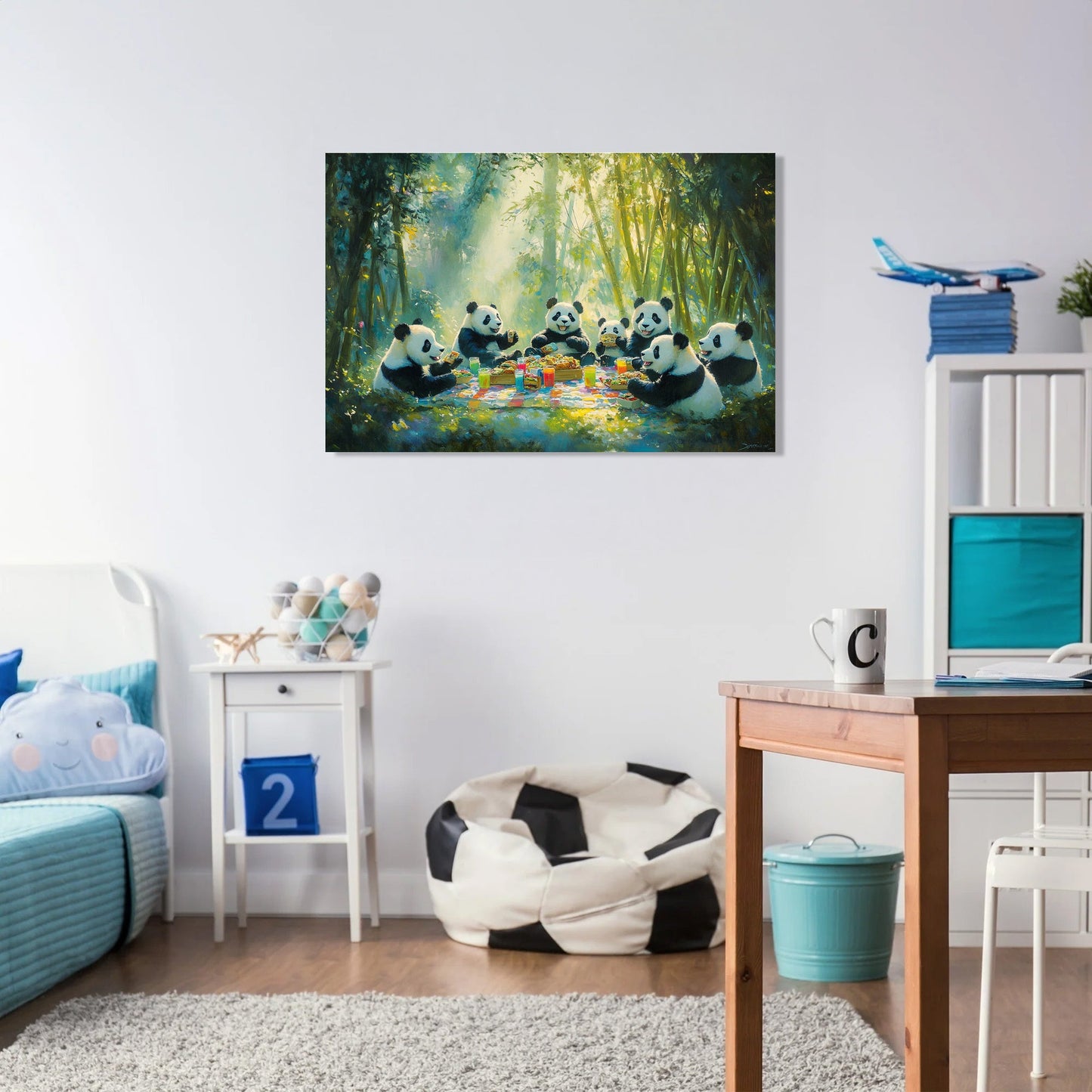Panda Picnic Canvas