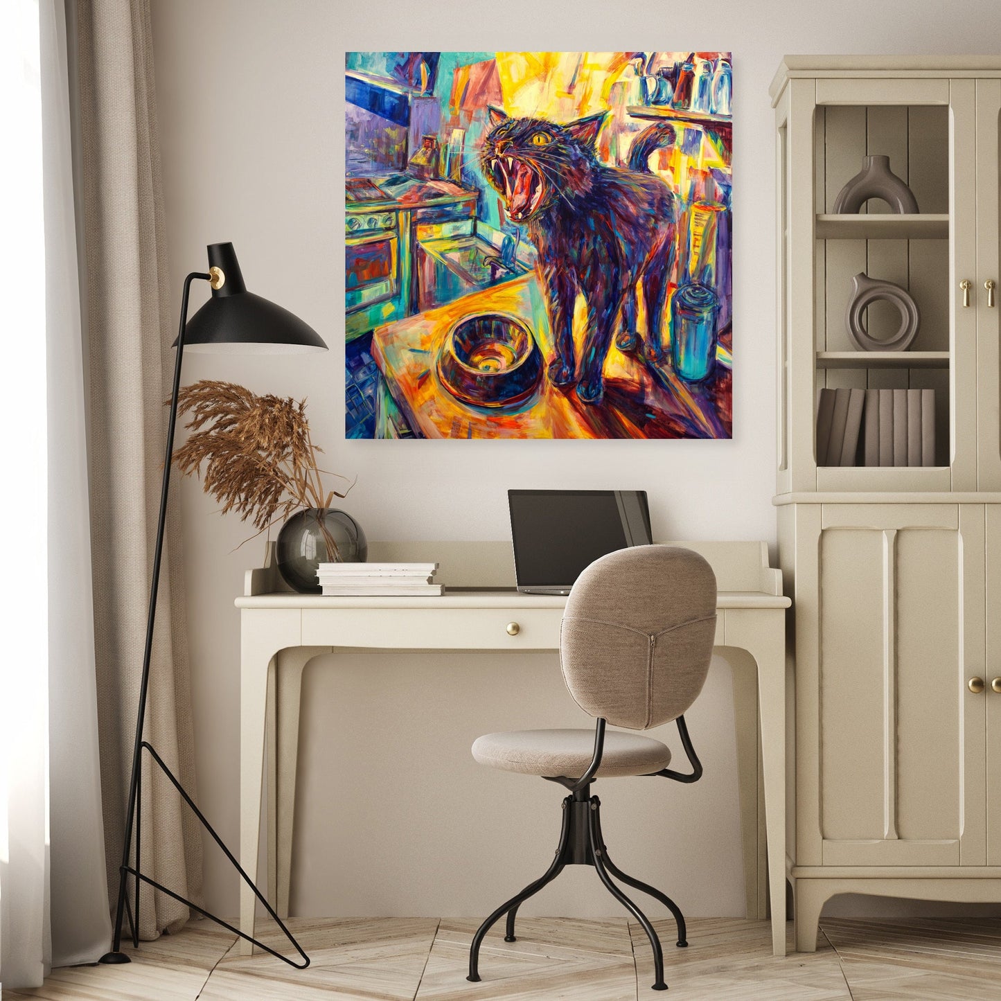 Cat's Dawn Cry Canvas