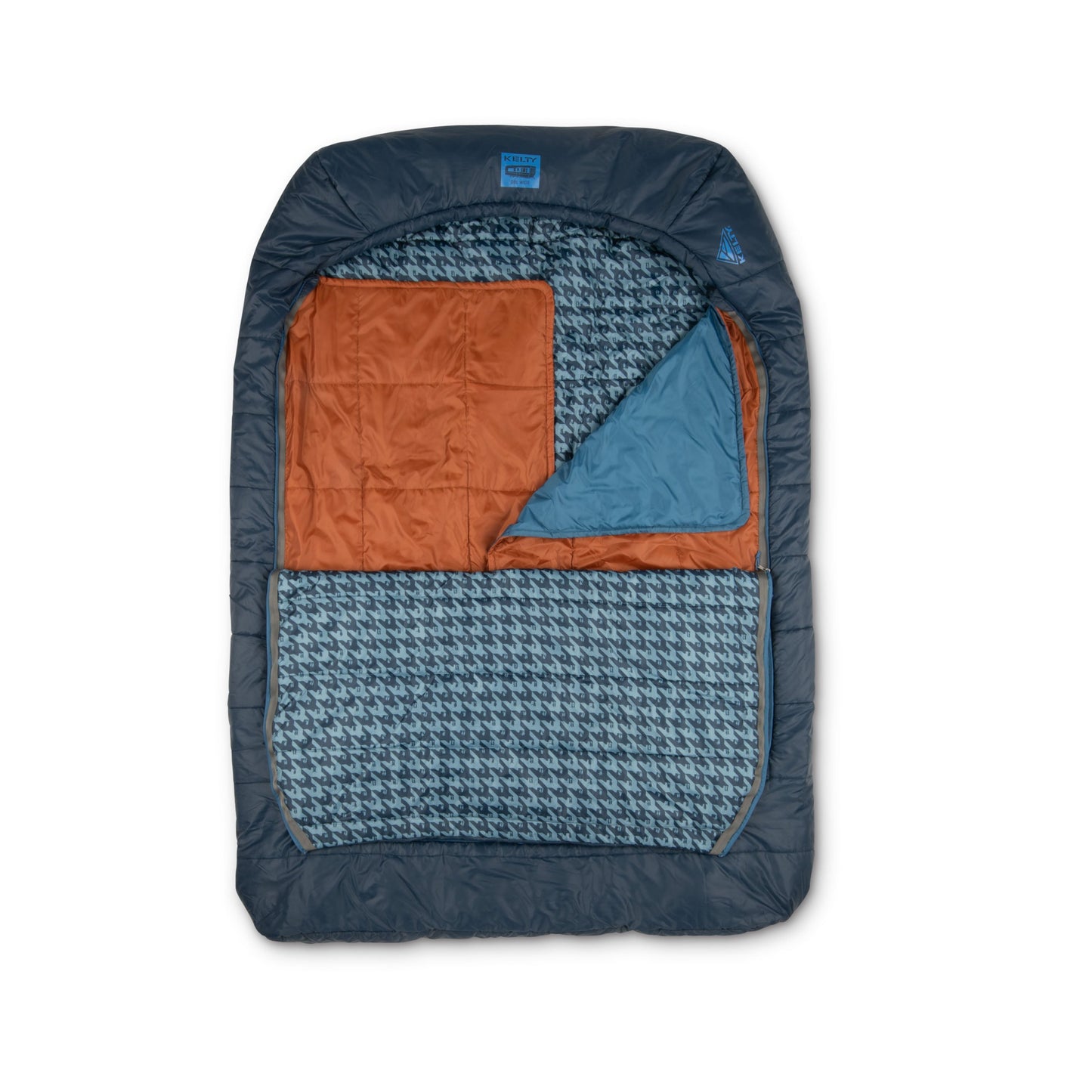 Kelty Tru.Comfort Doublewide 20°F (-7°C) Synthetic 2-Person Sleeping Bag - One Size - Pageant Blue/Hiker