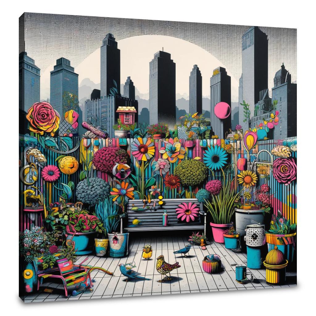 Urban Pop Garden Extravaganza Canvas