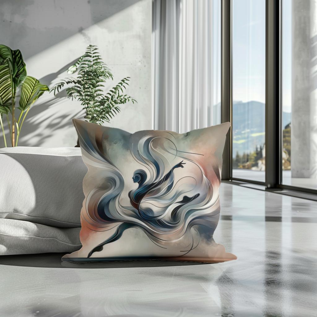 Fluid Dance Cotton Cushion