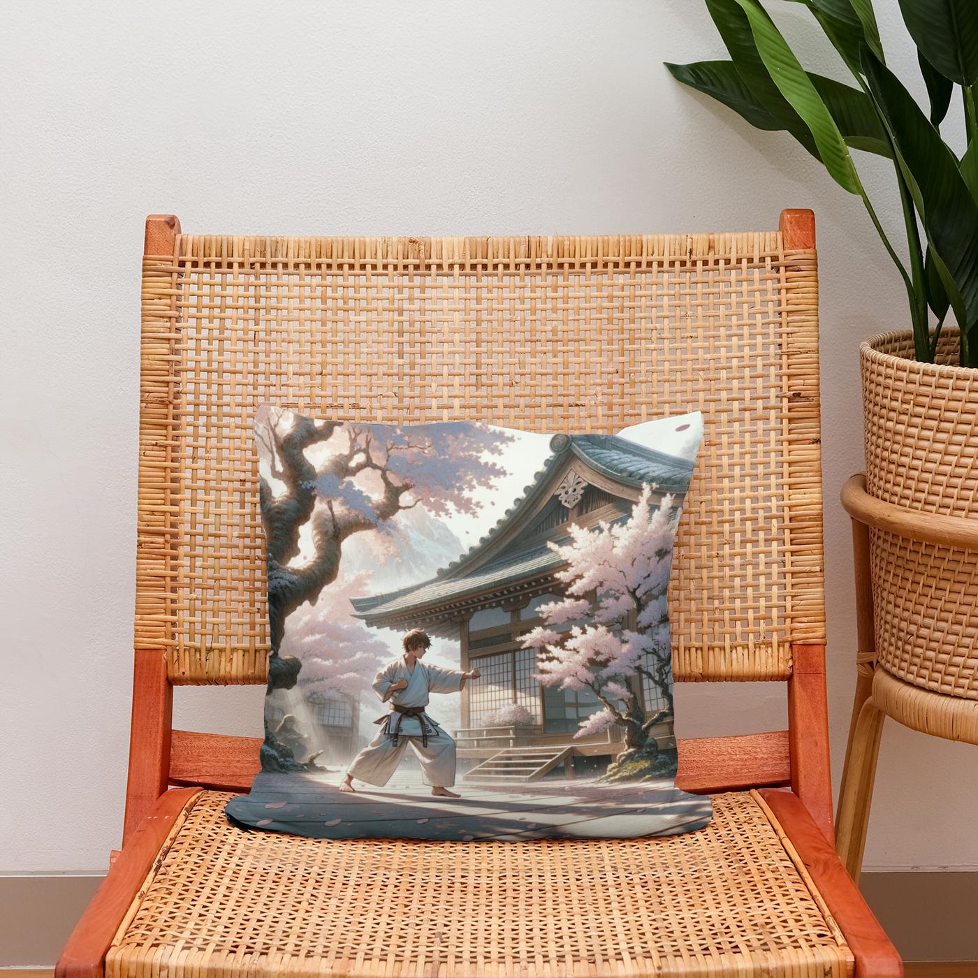 Cherry Blossom Dojo Cotton Cushion