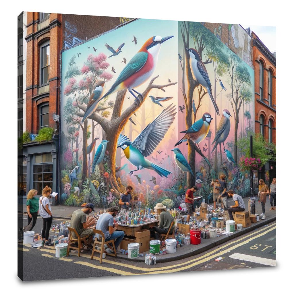 Urban Nature Mural Canvas