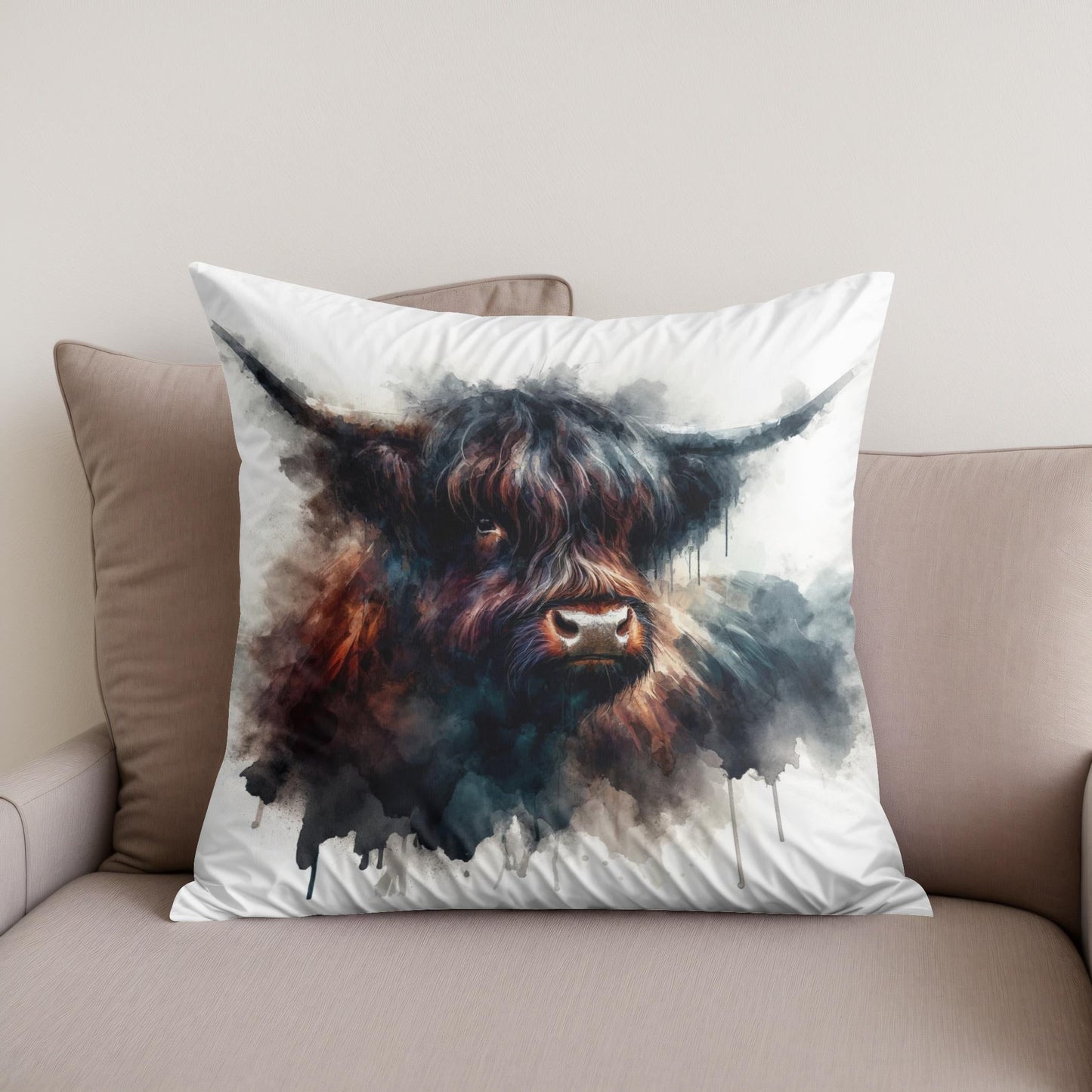 Highland Cow Soul Cotton Cushion