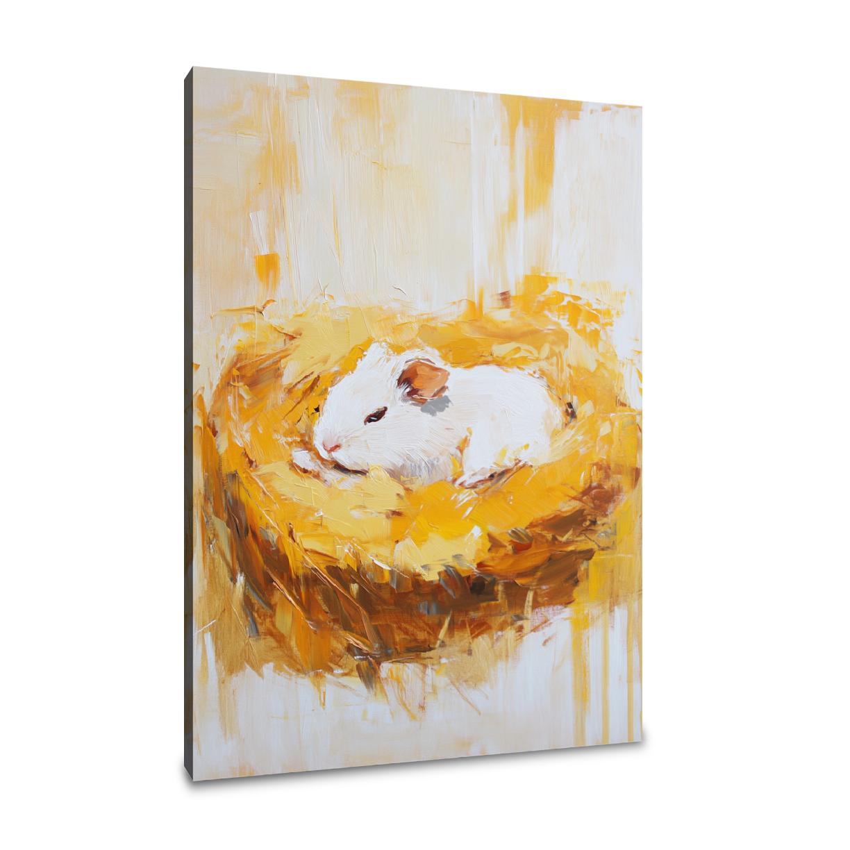 Contented Guinea Pig Canvas