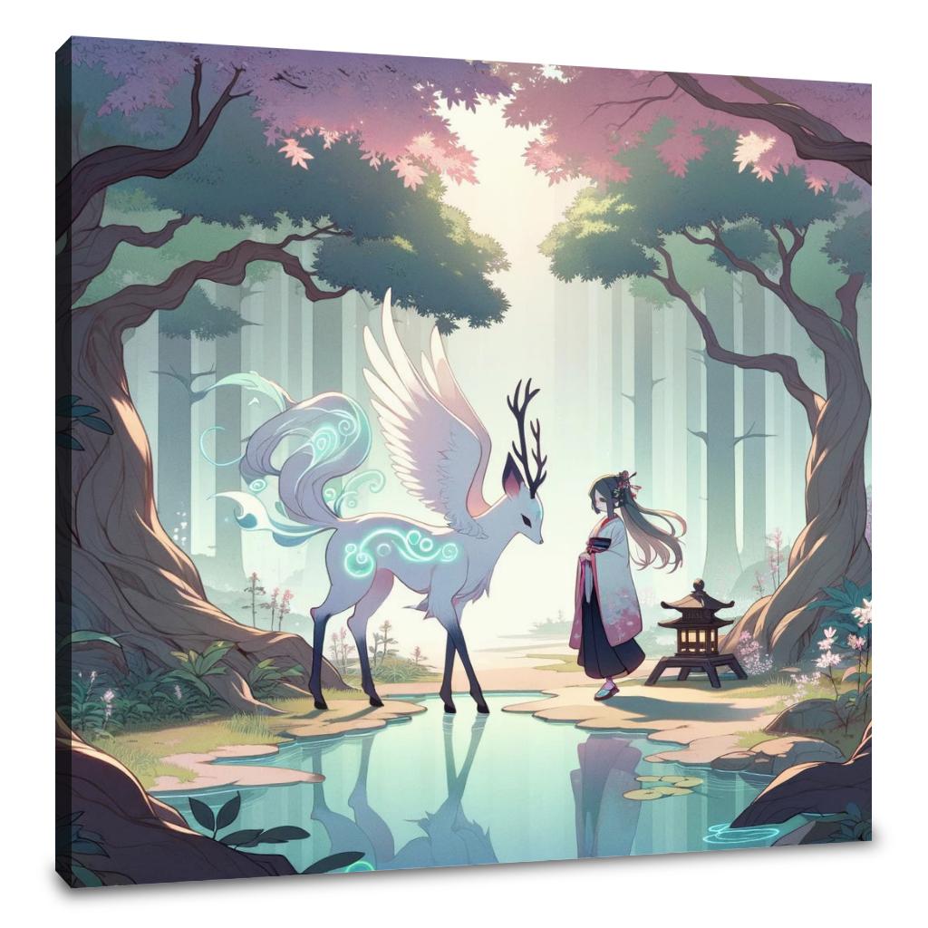 Enchanted Forest Encounter Canvas