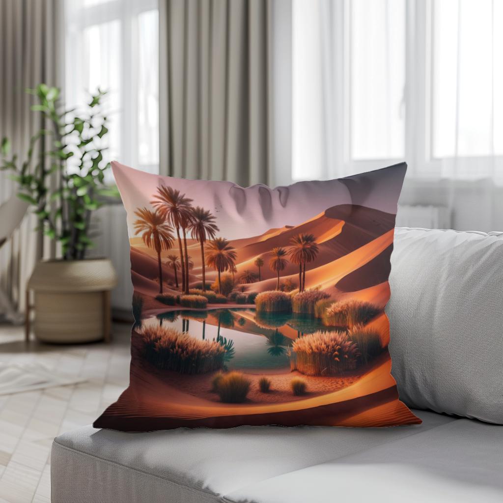 Desert Oasis Tranquillity Cotton Cushion