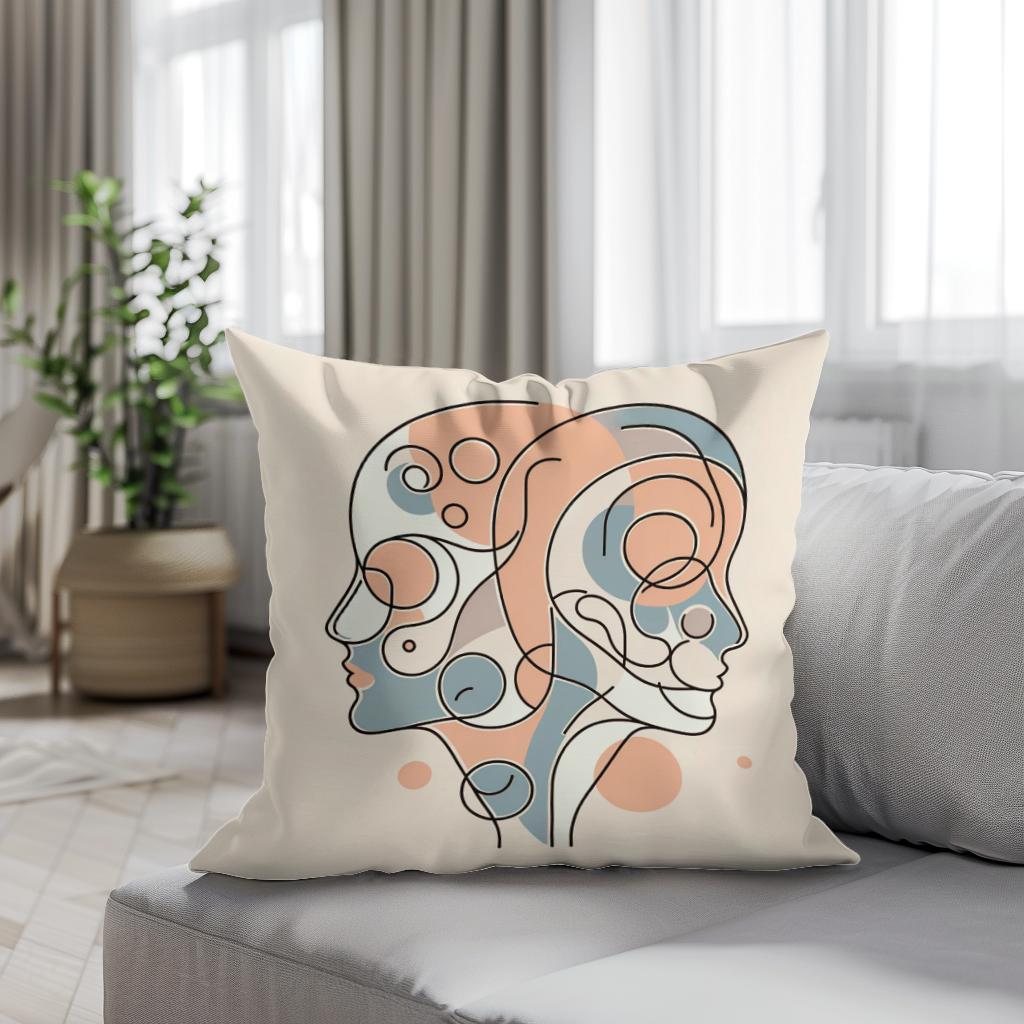 Faces in Harmony Cotton Cushion