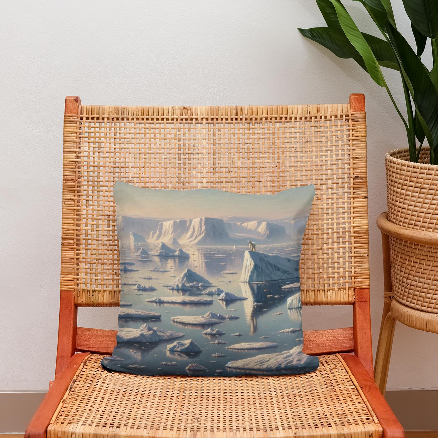 Arctic Elegance Cotton Cushion