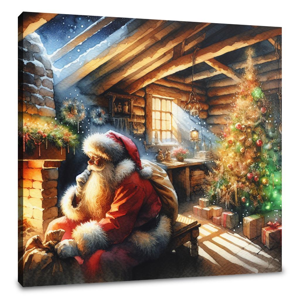 Santa's Serene Solitude Canvas