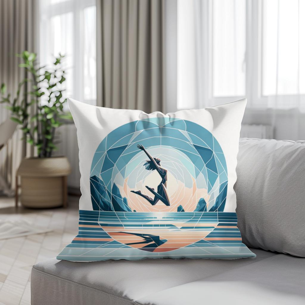 Tranquil Strides Cotton Cushion