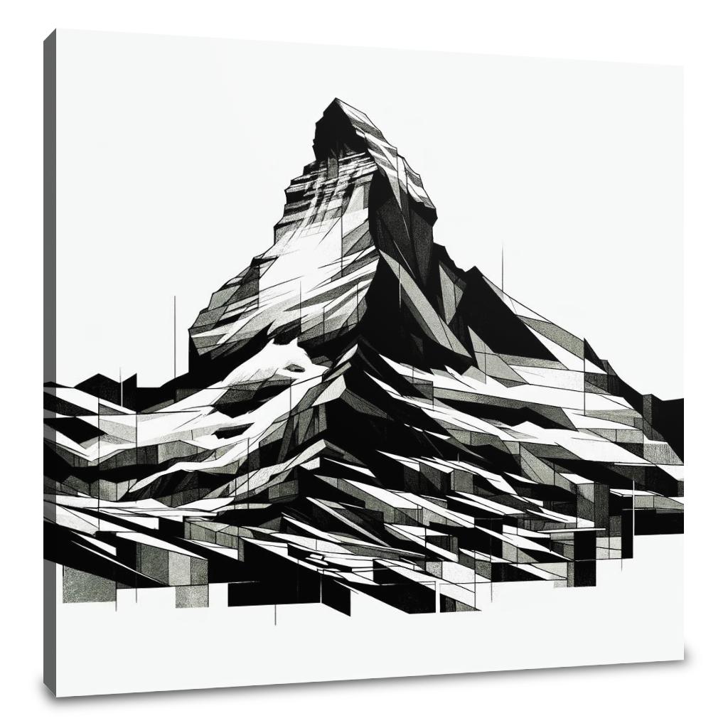 Matterhorn Cubist Shadow Canvas
